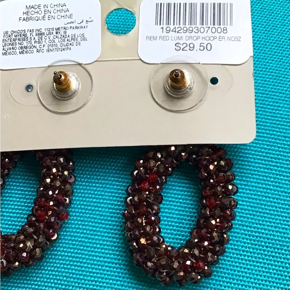 Chico’s necklace and hoop earrings. NWT. - Picture 5 of 6